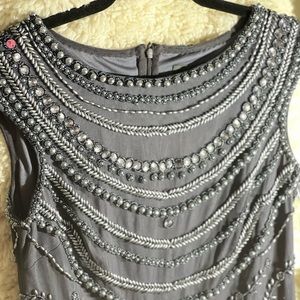 Adrianna Papell, size 6 Roman Pattern Embroidered and Sequins